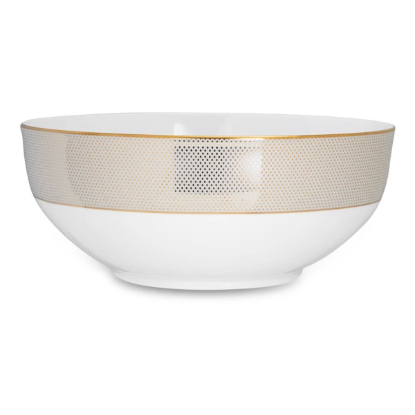 Салатник Narumi Золотой алмаз 22 см, фарфор костяной