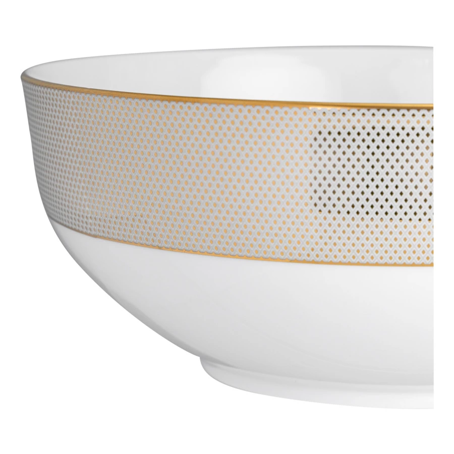 Салатник Narumi Золотой алмаз 22 см, фарфор костяной