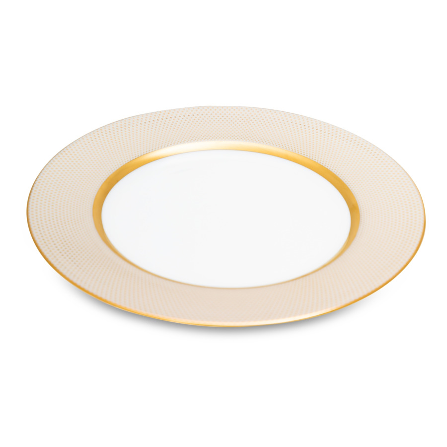 Тарелка пирожковая Narumi Золотой алмаз 16 см, фарфор костяной