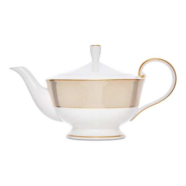 Чайник Narumi Золотой алмаз 940 мл, фарфор костяной