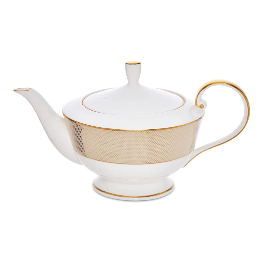 Чайник Narumi Золотой алмаз 940 мл, фарфор костяной