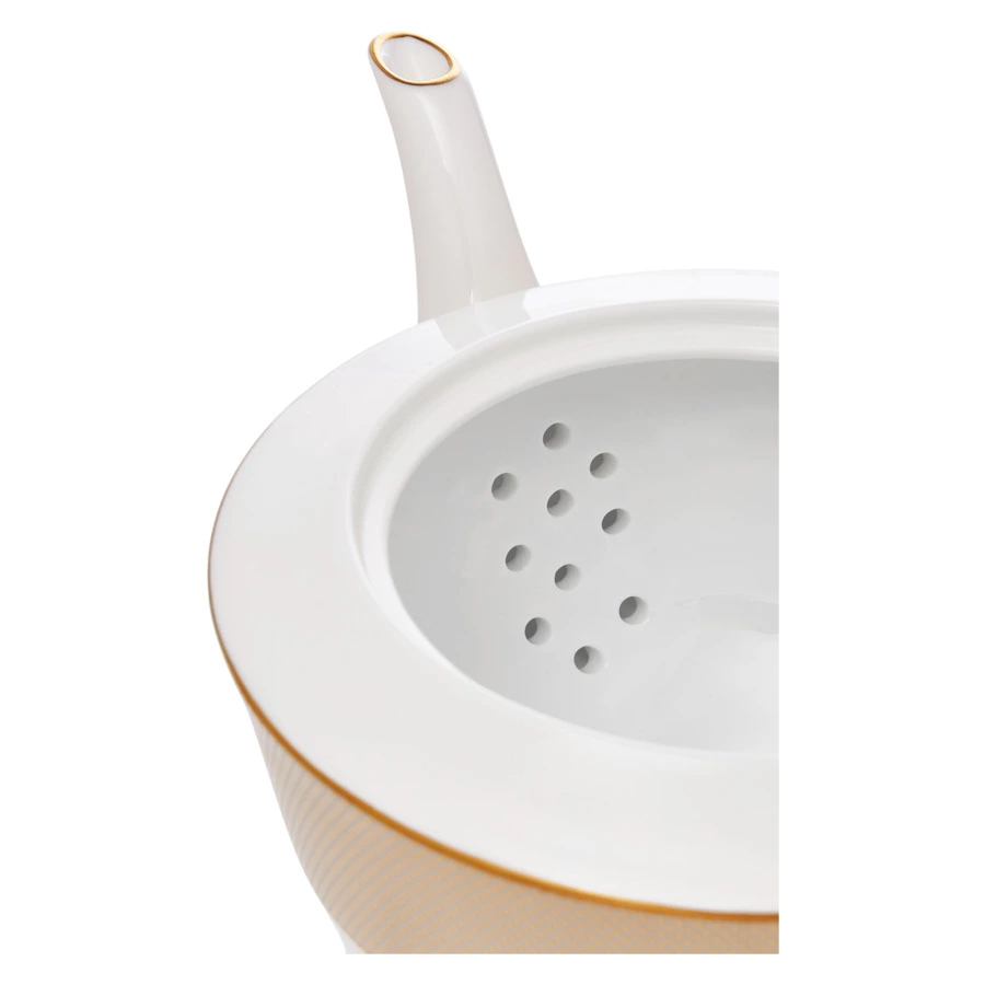 Чайник Narumi Золотой алмаз 940 мл, фарфор костяной