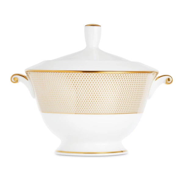 Сахарница Narumi Золотой алмаз 300 мл, фарфор костяной