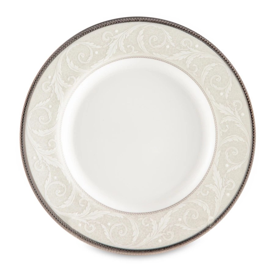 Тарелка пирожковая Narumi Платиновый ноктюрн 16 см, фарфор костяной