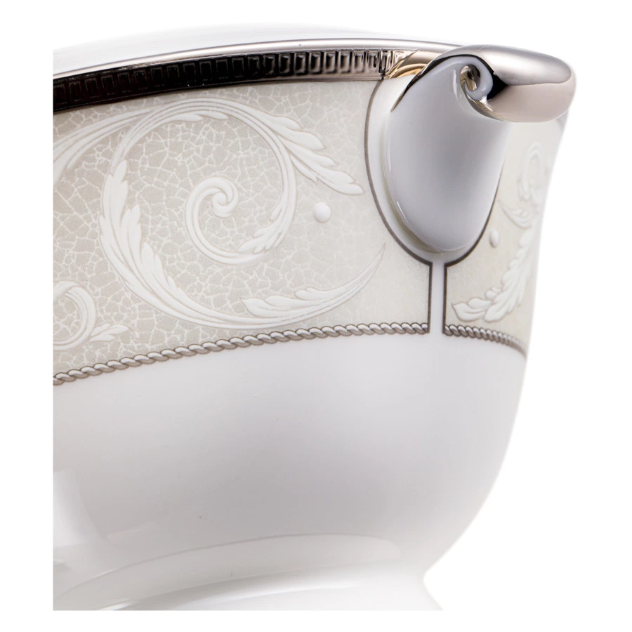 Сахарница Narumi Платиновый ноктюрн 300 мл, фарфор костяной