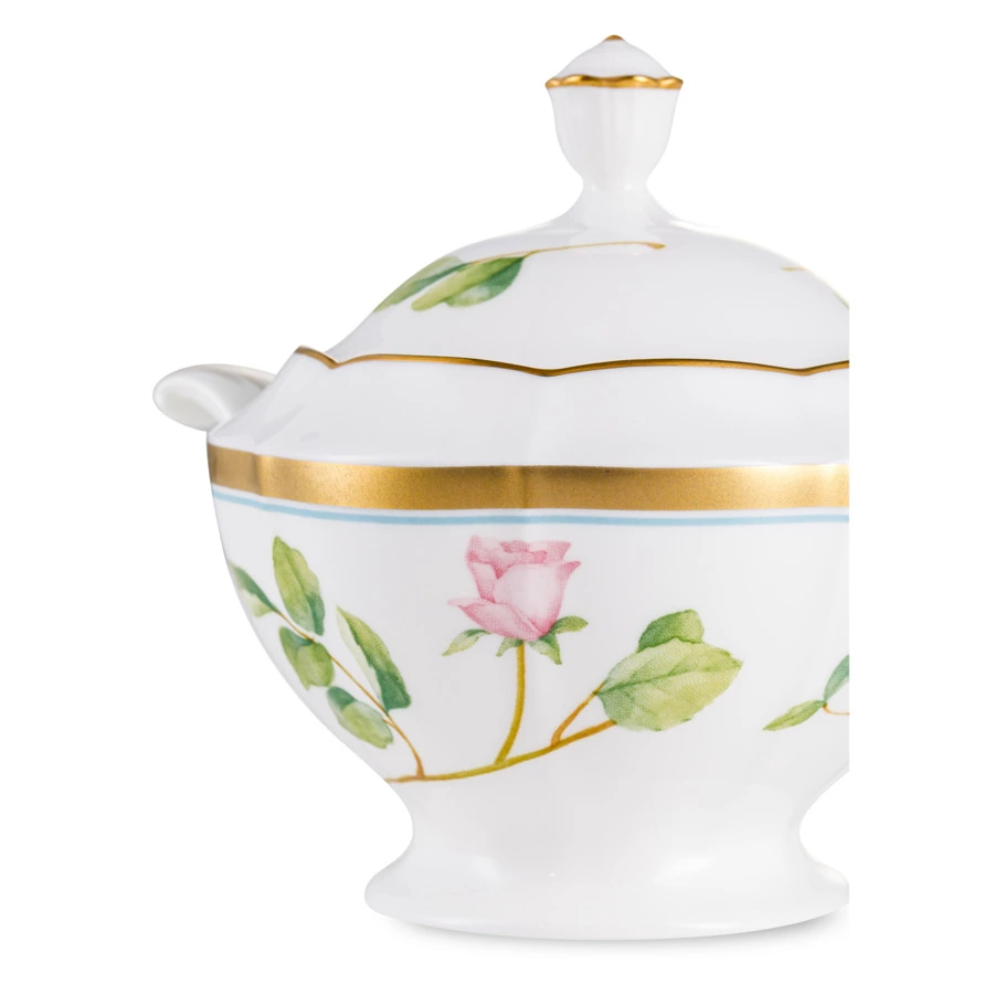 Сахарница Narumi Цветущая Роза 290 мл, фарфор костяной