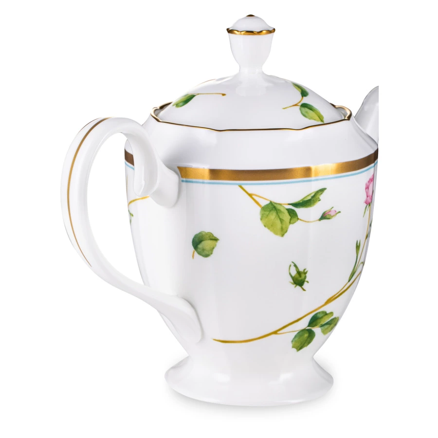 Чайник Narumi Цветущая Роза 960 мл, фарфор костяной