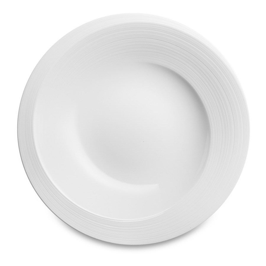 Тарелка суповая Narumi Воздушный белый 23 см, фарфор костяной