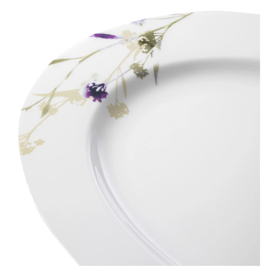 Блюдо овальное Narumi Ботаника 32 см, фарфор костяной