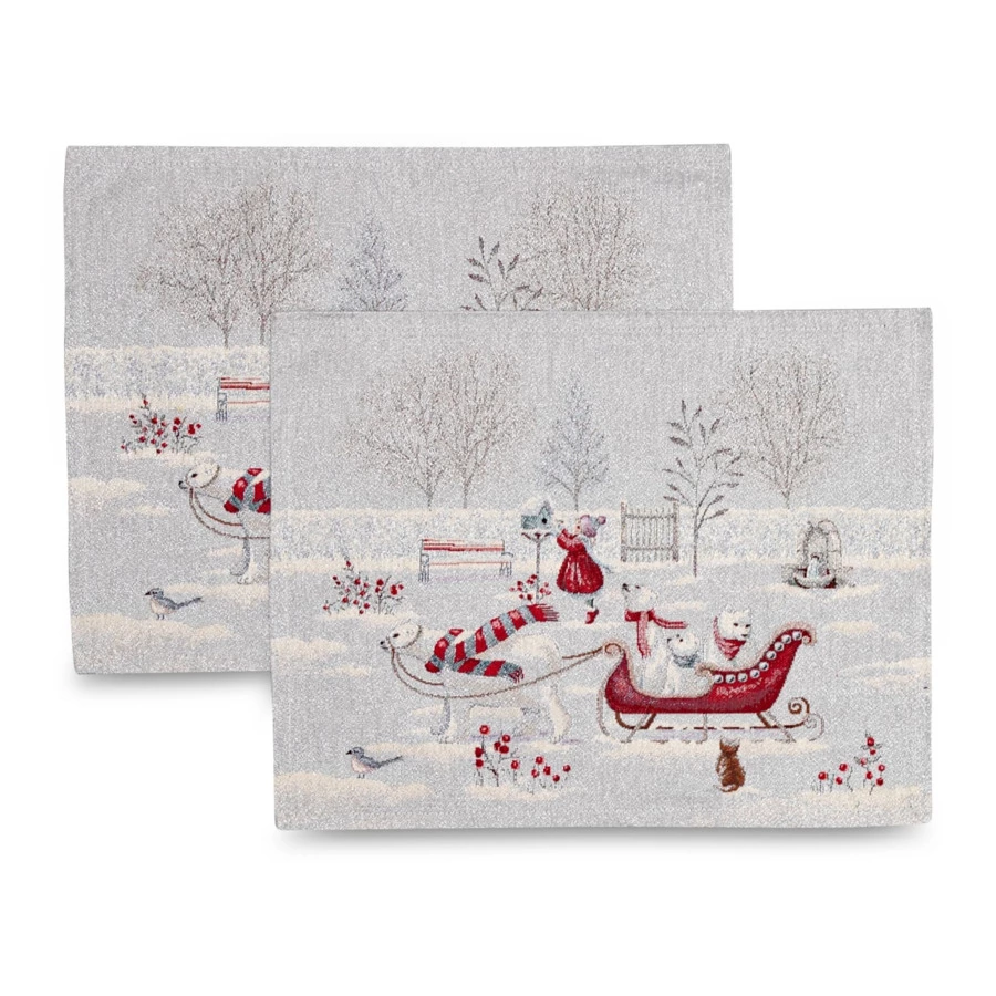 Набор салфеток подстановочных Mix&Match Home В гостях у сказки 40х50 см, 2 шт, гобелен, голубой