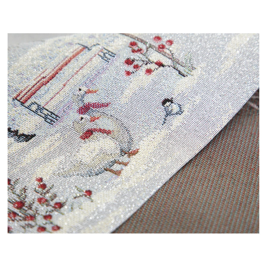 Скатерть-наперон Mix&Match Home В гостях у сказки 100х100 см, гобелен, голубой