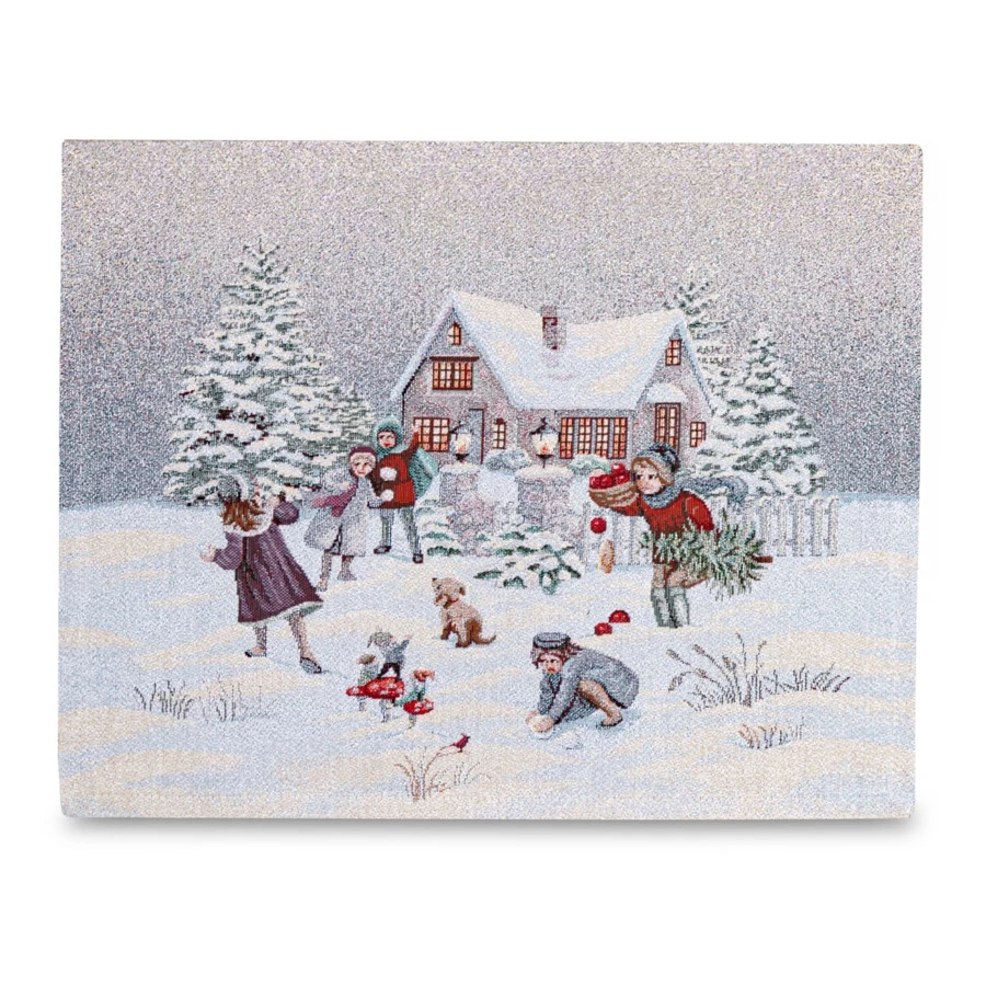 Набор салфеток подстановочных Mix&Match Home Игры во дворе 35х45 см, 2 шт, гобелен, голубой