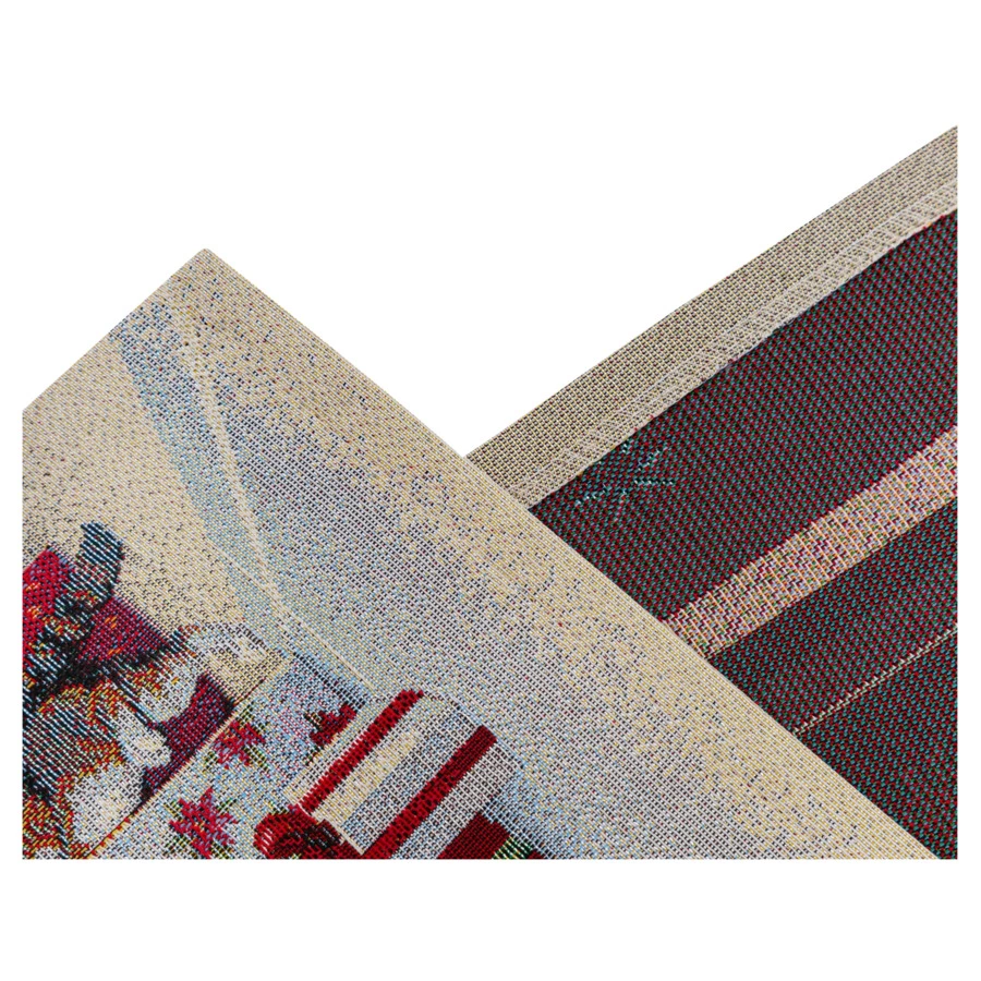 Дорожка для стола Mix&Match Home Котята у камина 40х100 см, гобелен, бежевый