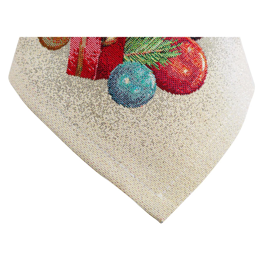 Скатерть прямоугольная Mix&Match Home Котята у камина 140х240 см, гобелен, бежевый