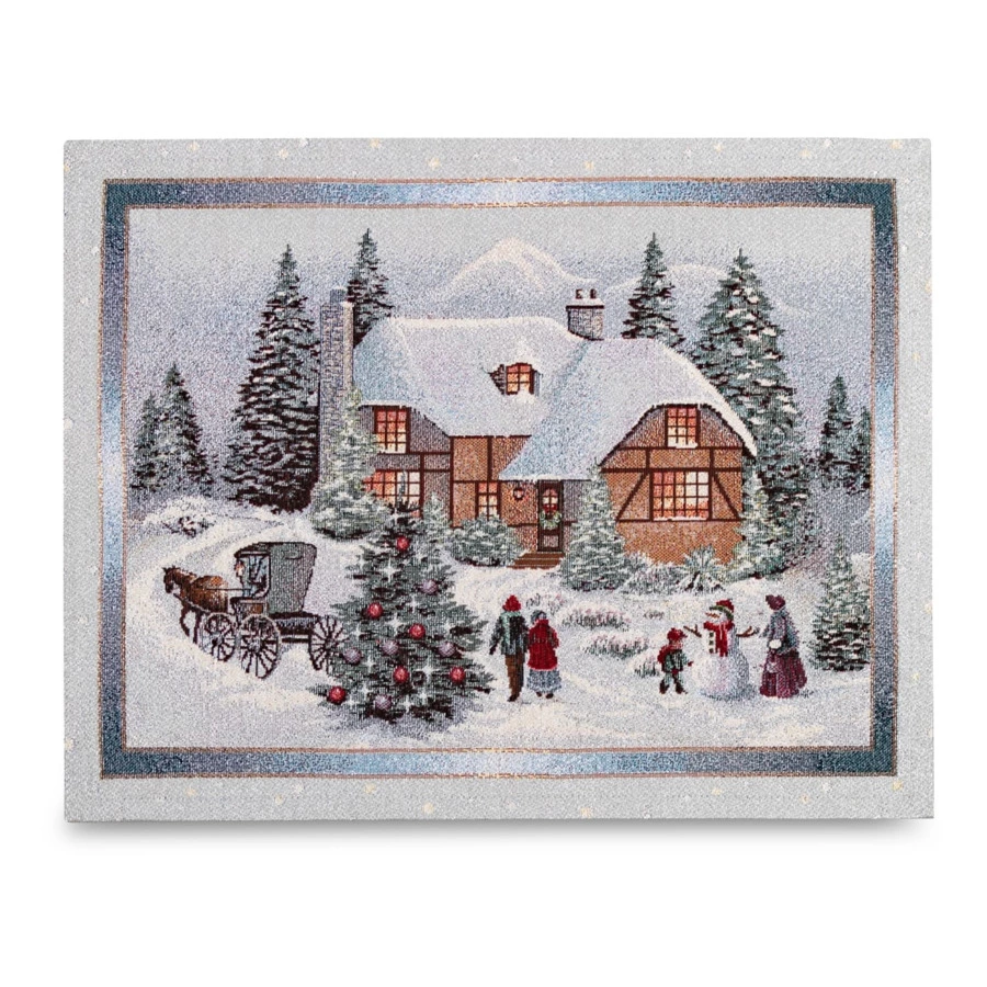 Набор салфеток подстановочных Mix&Match Home Новогодний вечер 35х50 см, 2 шт, гобелен, голубой