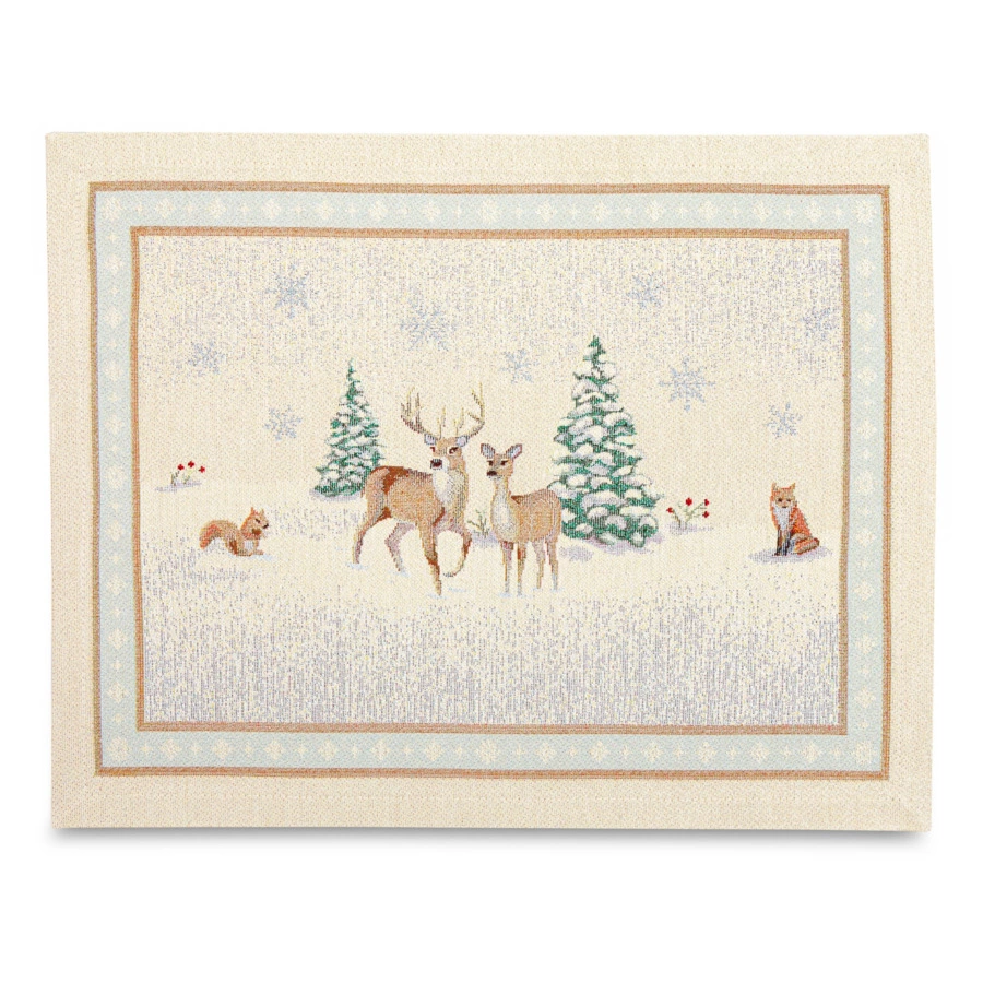 Набор салфеток подстановочных Mix&Match Home Бэмби 40х50 см, 2 шт, гобелен, бежевый