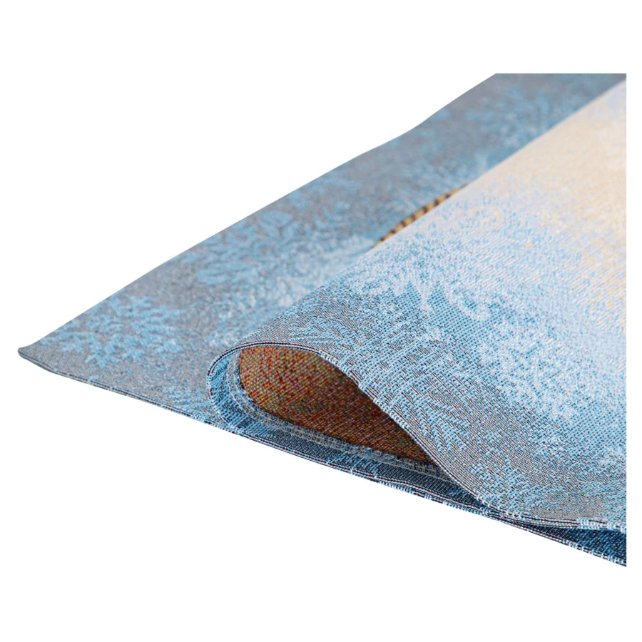 Дорожка для стола Mix&Match Home Дед мороз и лесные друзья 40х100 см, гобелен, голубой