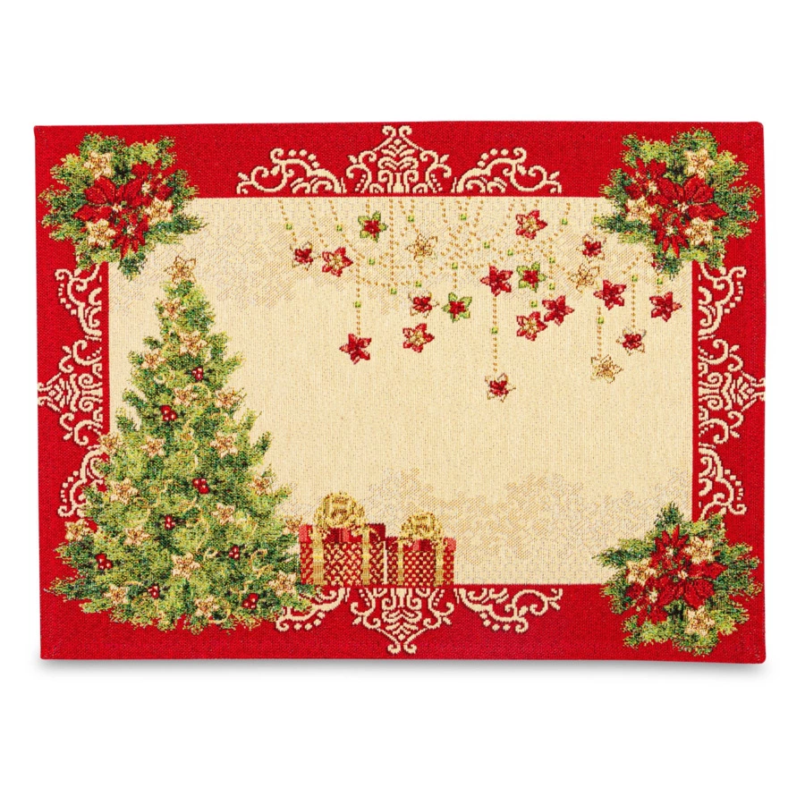 Набор салфеток подстановочных Mix&Match Home Елка желаний 35х45 см, 2 шт, гобелен, бежевый