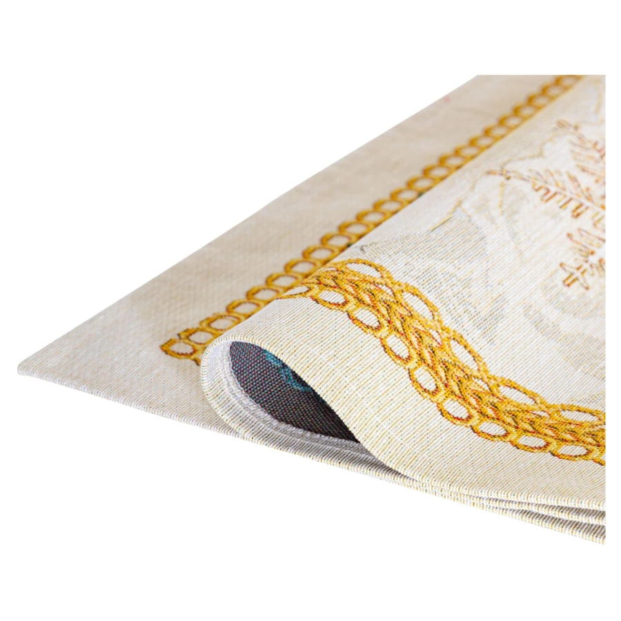 Дорожка для стола Mix&Match Home Золотые шары и свеча 44х140 см, гобелен, бежевый