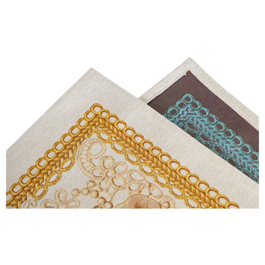 Дорожка для стола Mix&Match Home Золотые шары и свеча 44х140 см, гобелен, бежевый