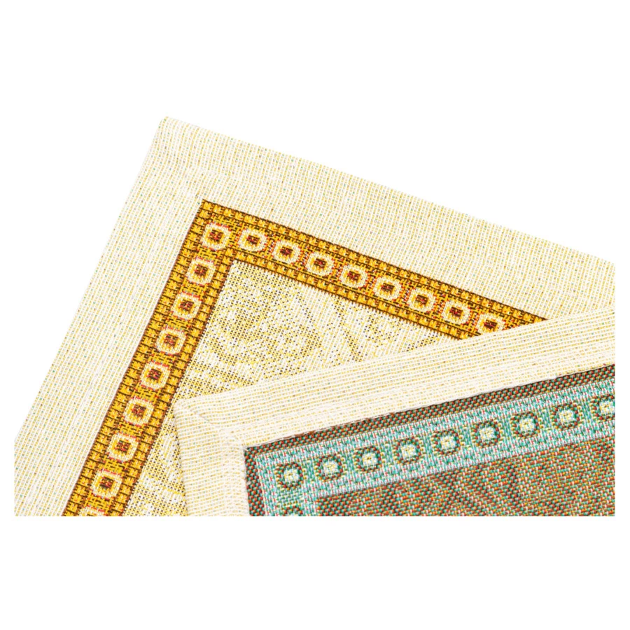 Набор салфеток подстановочных Mix&Match Home Золотые шары и ягоды 35х45 см, 2 шт, гобелен, бежевый