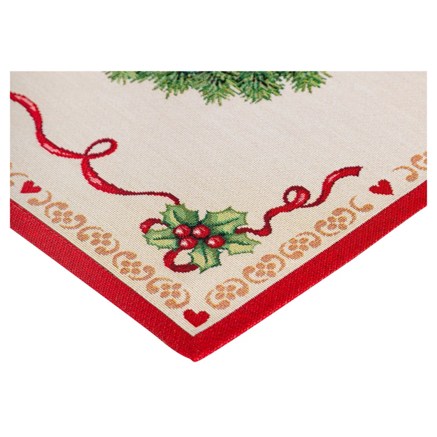 Дорожка для стола Mix&Match Home Красные бантики 44х140 см, гобелен, красный