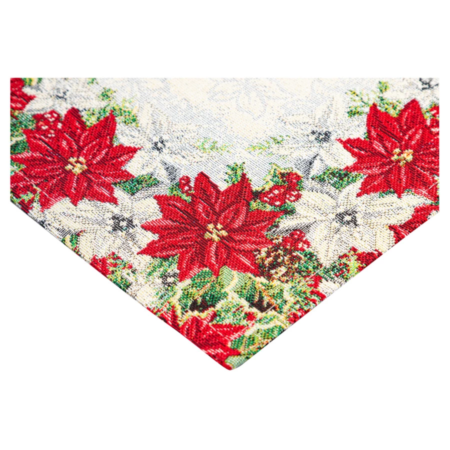 Набор салфеток подстановочных Mix&Match Home Пуансетия бордюр 35х50 см, 2 шт, гобелен, красный