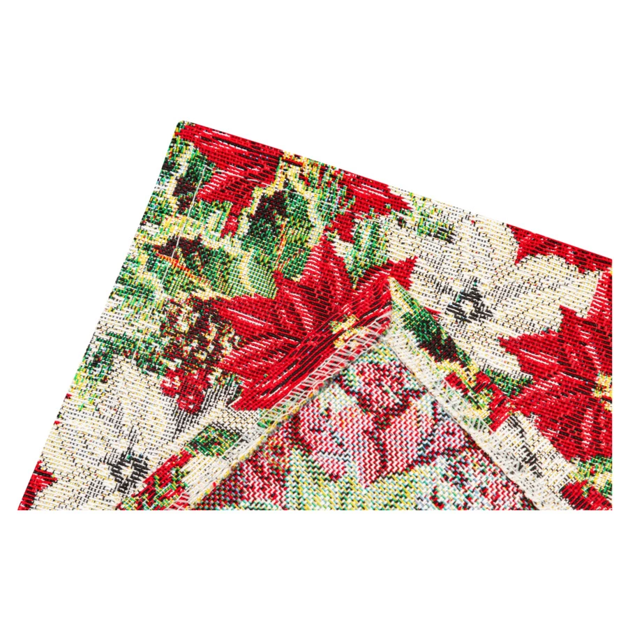 Набор салфеток подстановочных Mix&Match Home Пуансетия бордюр 35х50 см, 2 шт, гобелен, красный