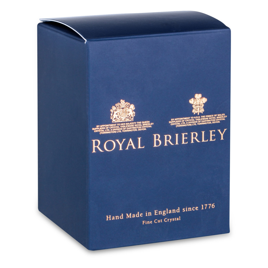 Ведерко для льда с щипцами Royal Brierley Харрис 12,5 см, хрусталь, голубое