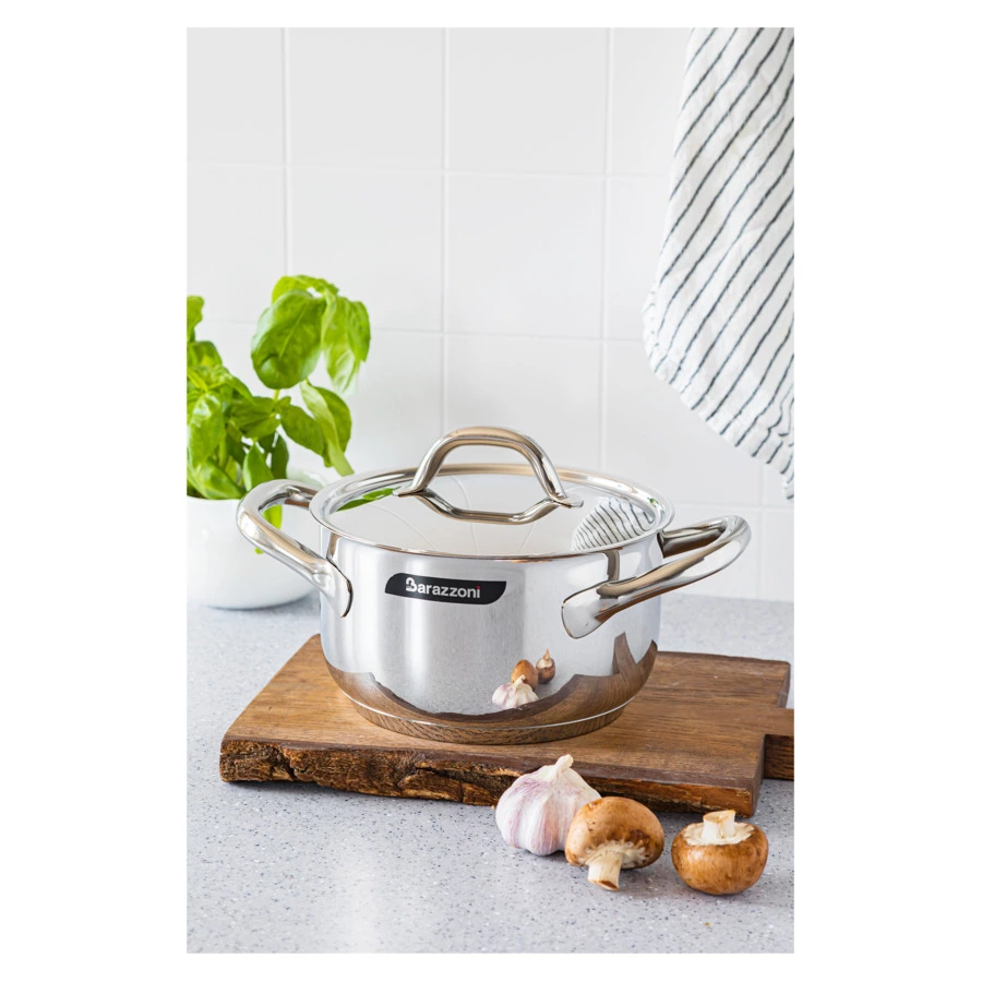 Кастрюля с крышкой Barazzoni Chef line 2,1 л 18 см, сталь нержавеющая