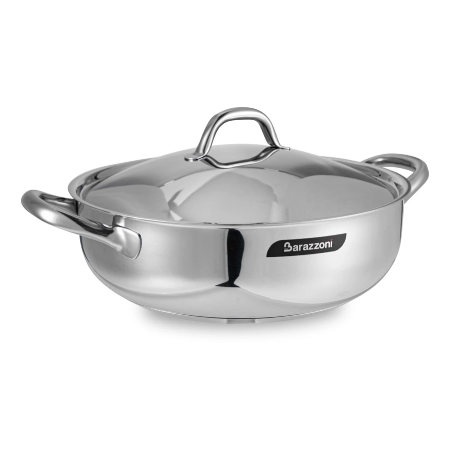 Кастрюля низкая с крышкой Barazzoni Chef line 4,4 л 28 см, сталь нержавеющая