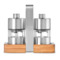 Набор мельниц на подставке для соли и перца AdHoc Menage Minimill 9,2х4,5х6,2 см, сталь нержавеющая