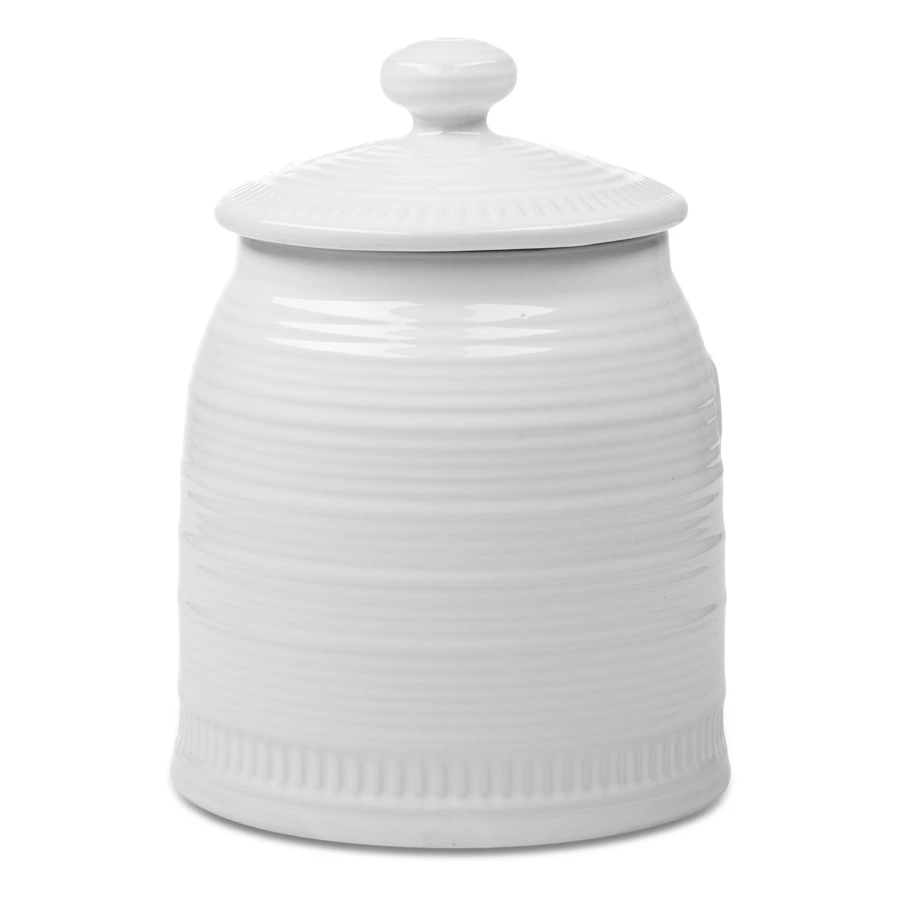 Банка для хранения Just Mugs Радио Чай 1 л, керамика, крышка с силиконом, молочная