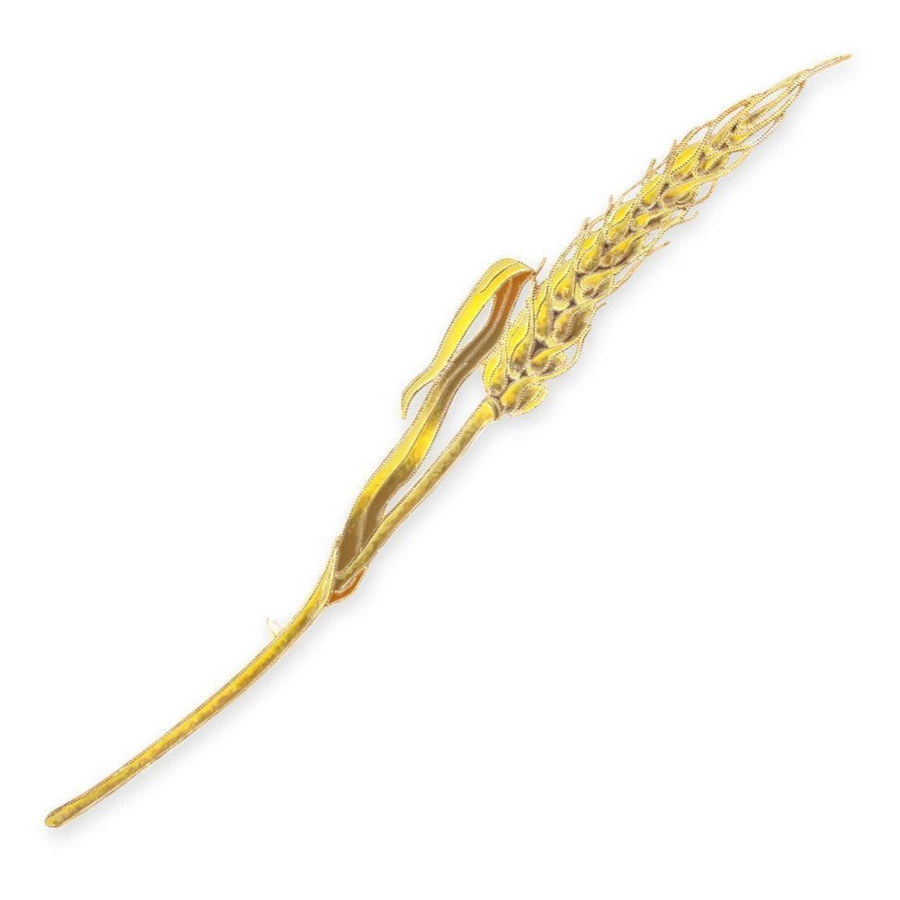 Брошь Русские самоцветы Пшеница 15,83 г, серебро 925