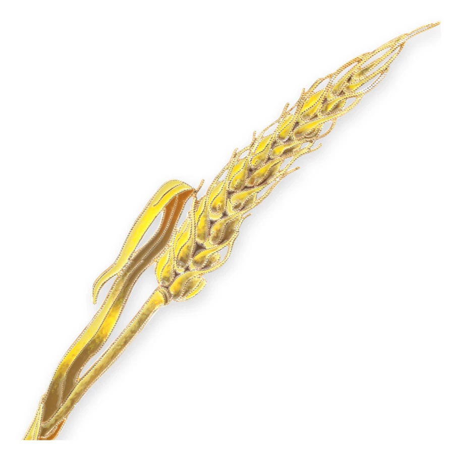 Брошь Русские самоцветы Пшеница 15,83 г, серебро 925