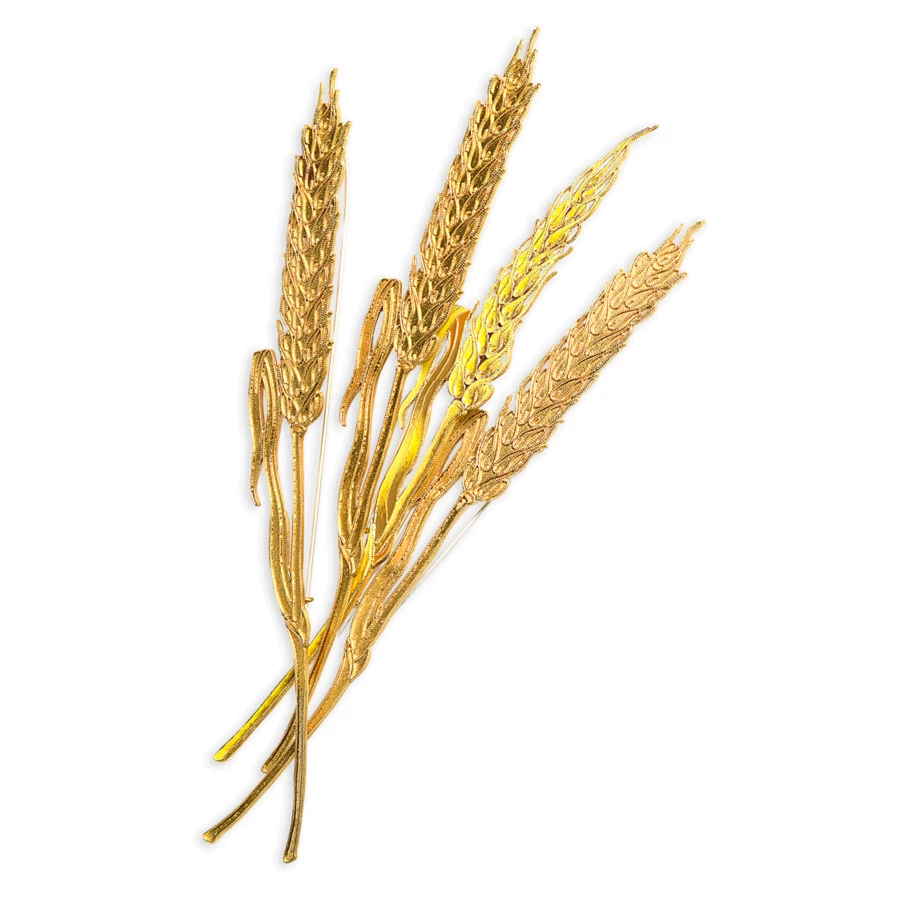 Брошь Русские самоцветы Пшеница 15,83 г, серебро 925