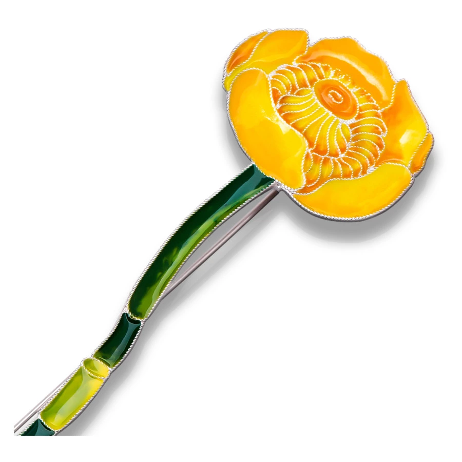 Брошь Русские самоцветы Кубышка 15,01 г, серебро 925