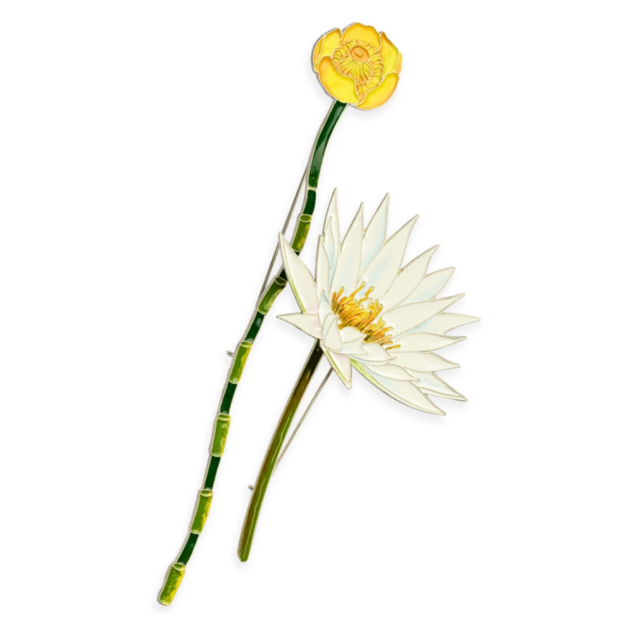 Брошь Русские самоцветы Кубышка 15,01 г, серебро 925