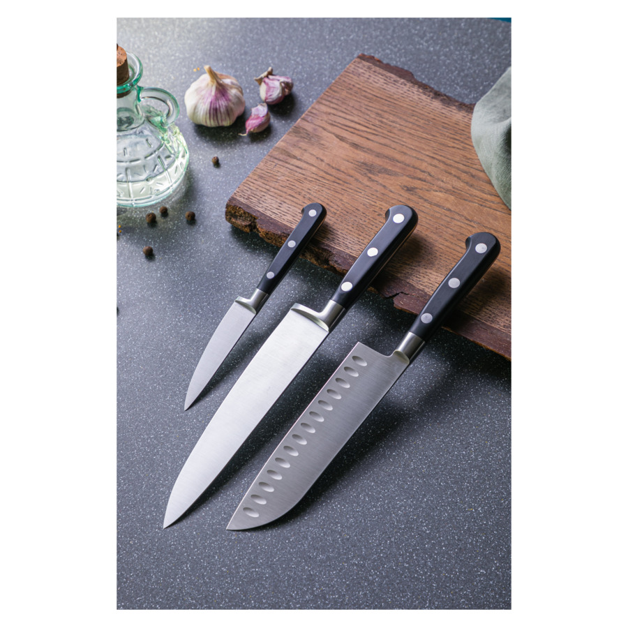 Набор ножей Tarrerias-Bonjean Маэстро (Сантоку 18см, овощиной 10см, Шеф 20см) .3 шт, п/к