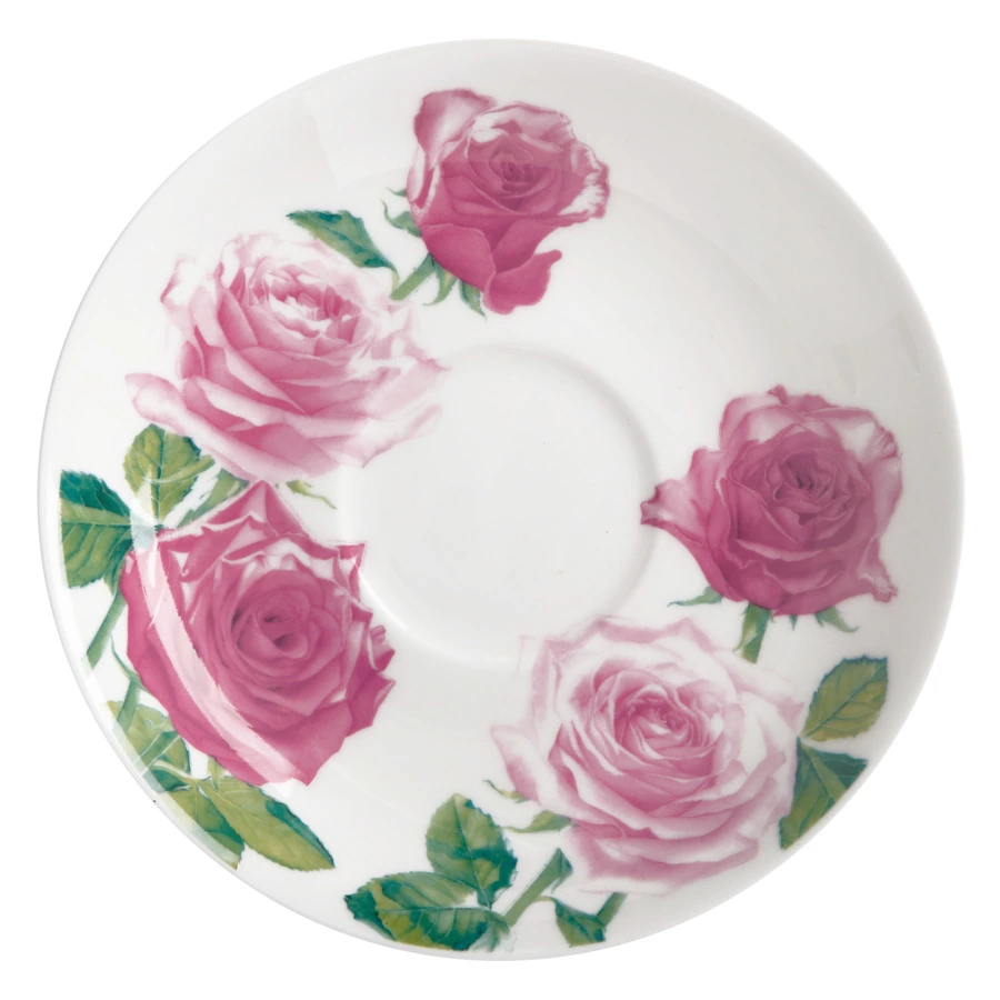 Чашка чайная с блюдцем Maxwell & Williams Флориада Розы 480 мл, фарфор костяной, п/к