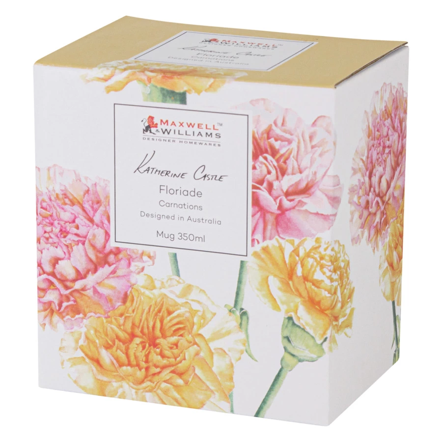 Кружка Maxwell & Williams Флориада Гвоздики 350 мл, фарфор костяной, п/к
