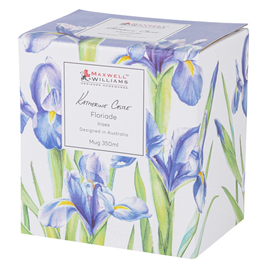 Кружка Maxwell & Williams Флориада Ирисы 350 мл, фарфор костяной, п/к