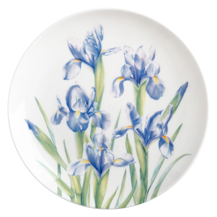 Тарелка закусочная Maxwell & Williams Флориада Ирисы 20 см, фарфор костяной, п/к