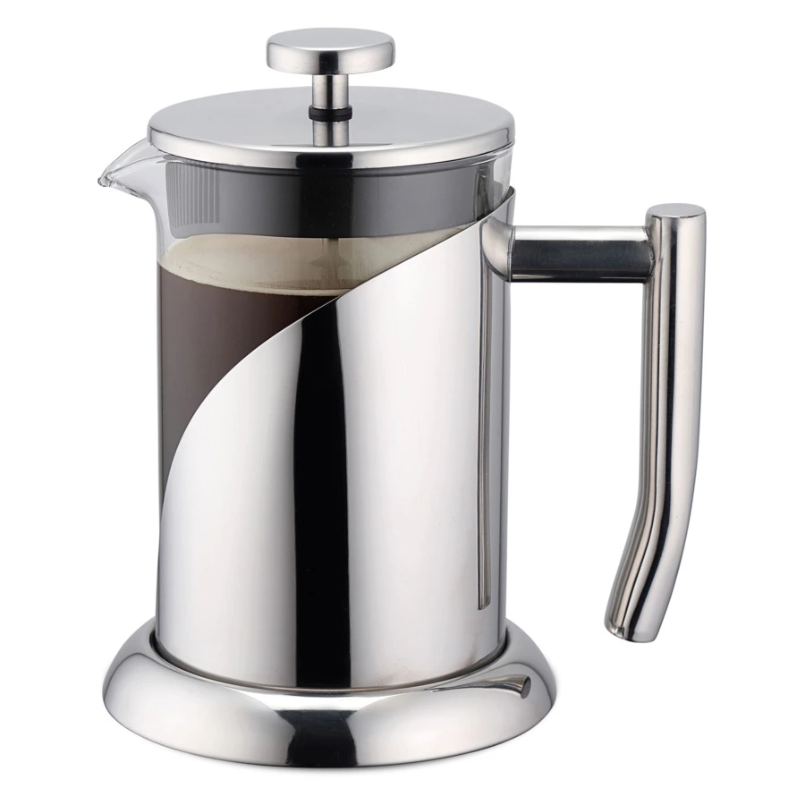 Френч-пресс Weis Волна 800 мл, стекло, сталь нержавеющая