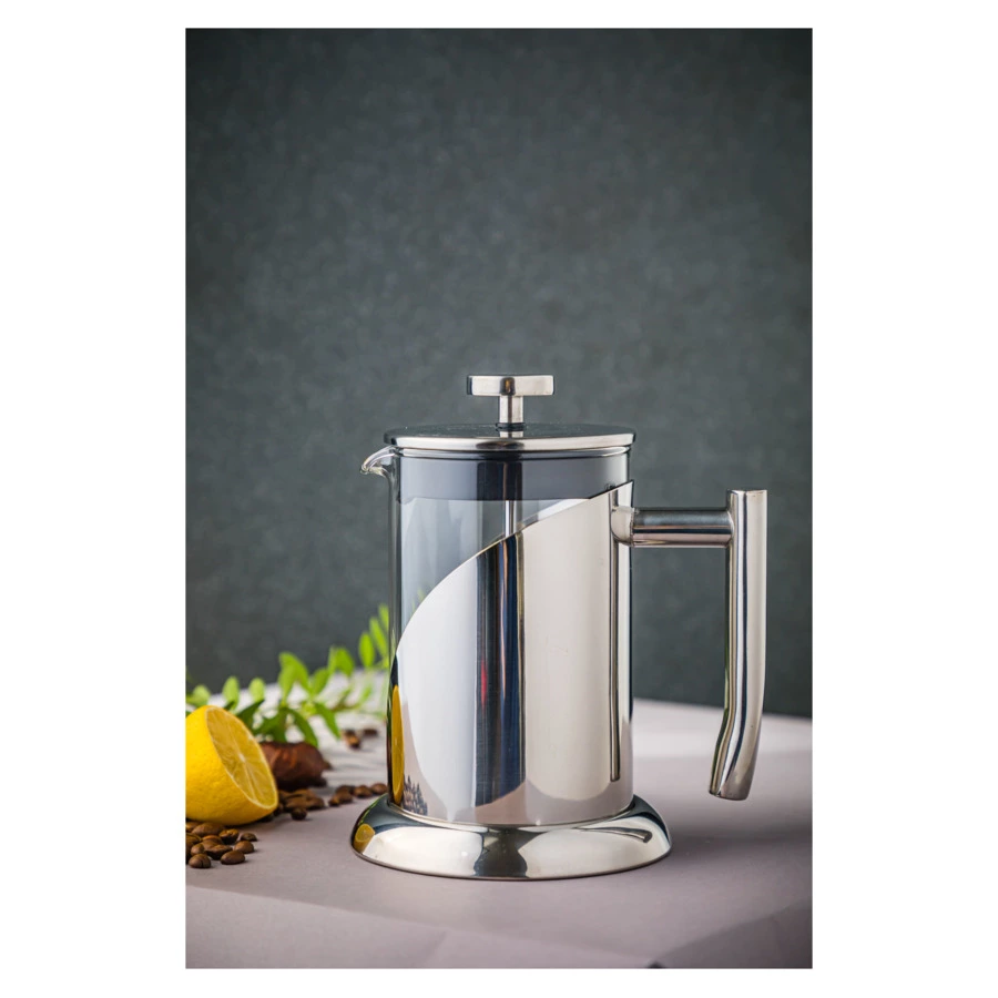 Френч-пресс Weis Волна 800 мл, стекло, сталь нержавеющая