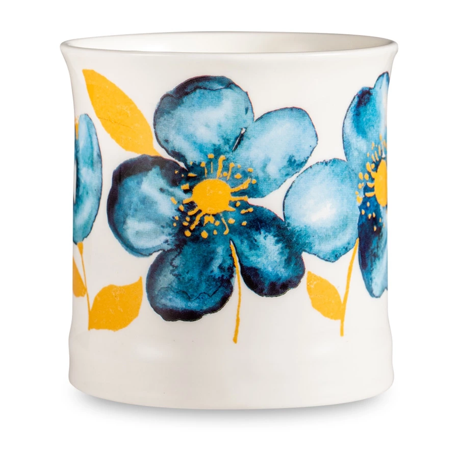 Кружка Just Mugs Devon Синий сад №2 412 мл, фарфор костяной