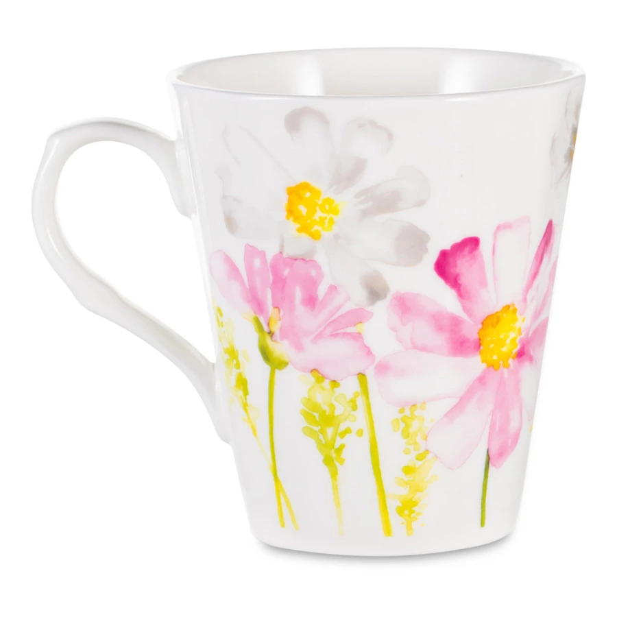 Кружка Just Mugs Heritage Идеальный сад Ромашки 370 мл, фарфор костяной