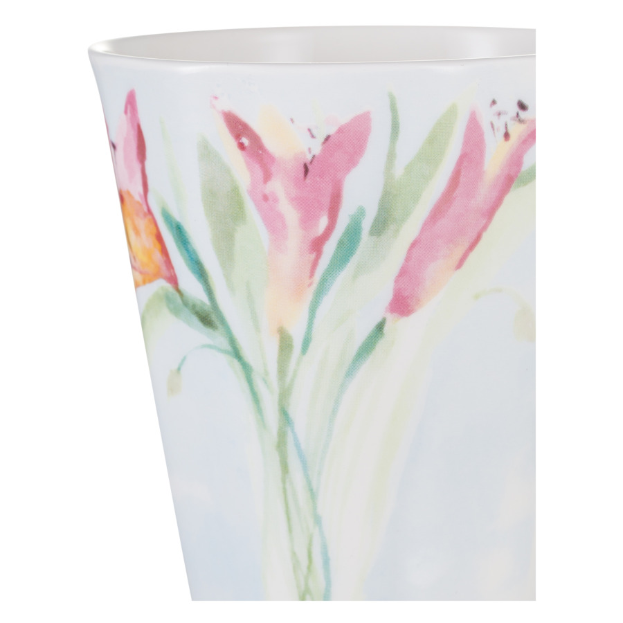 Кружка Just Mugs Heritage Свежие цветы Лилии 370 мл, фарфор костяной