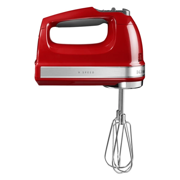 Миксер ручной KitchenAid 85 Вт, 9 скоростей, 4 насадки, красный, 5KHM9212EER