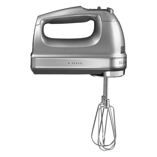 Миксер ручной KitchenAid 85 Вт, 9 скоростей, 4 насадки, серебристый, 5KHM9212ECU